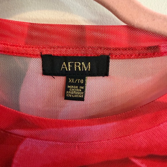 AFRM Red and Pink Floral Long Sleeve Top - Picture 3 of 5